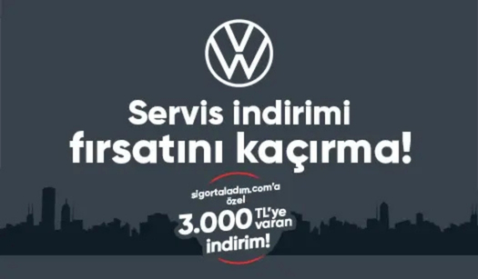 Volkswagen Yetkili Servislerinde 3.000 TL'ye varan servis indirimi fırsatı şimdi sigortaladım.com'da!